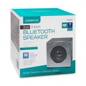Bluetooth altoparlante portatile OMEGA WOODEN OG60A (MicroSD, mani libere, AUX,FM) (grigio)