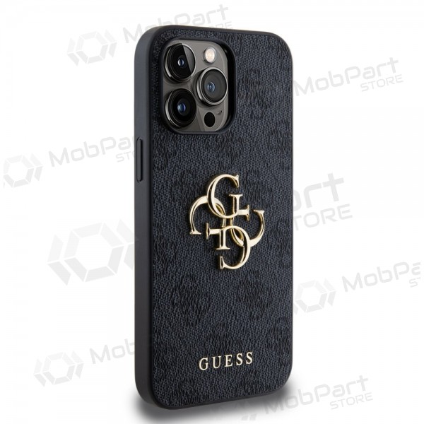 Custodia per Apple iPhone 14 Pro Max - Guess PU 4G Metal Logo (grigio)