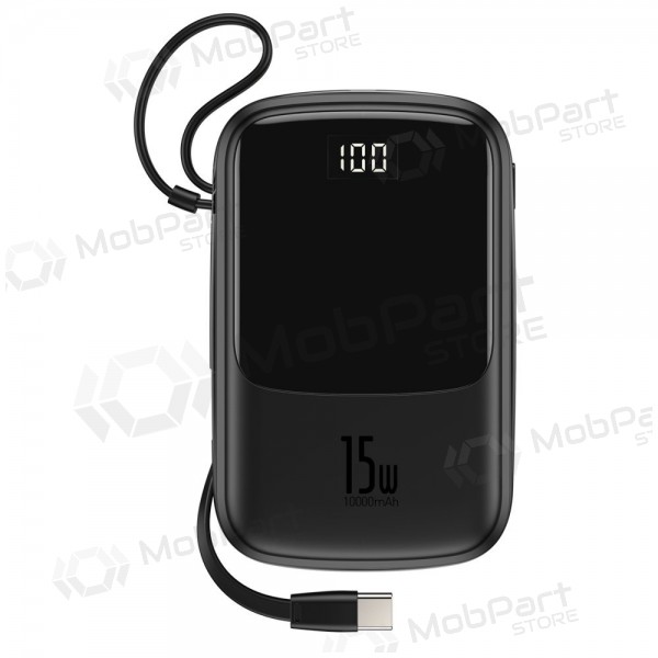 Batteria esterna Power Bank Baseus Q Pow With Type-C Cable 10000mAh nero PPQD-A01
