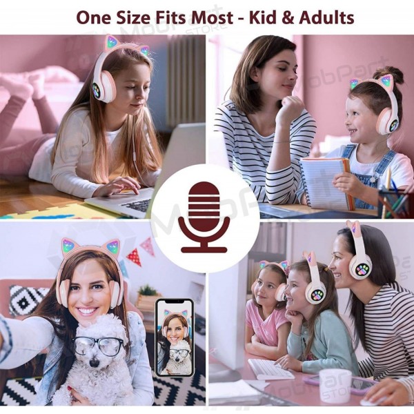 Cuffie wireless Cat Glow on-ear con microfono USB-C + 3,5 mm