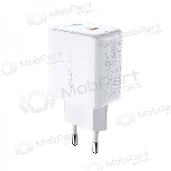 Caricatore buitinis Acefast A1 PD20W USB-C bianca