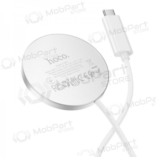 Caricabatterie wireless Hoco CW63 15 W Qi2 bianco