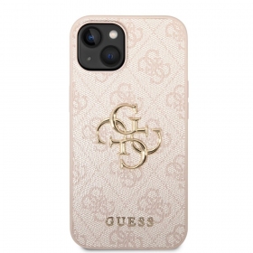 Custodia per Apple iPhone 14 - Guess PU 4G Metal Logo