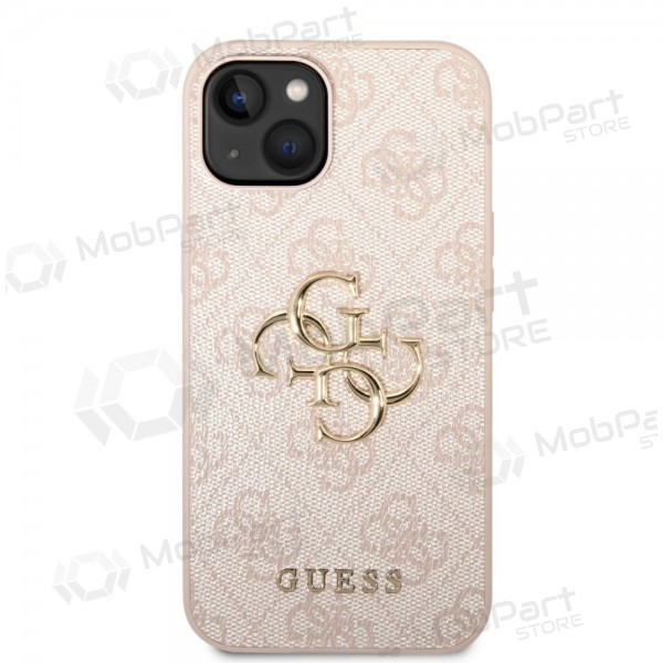 Custodia per Apple iPhone 14 - Guess PU 4G Metal Logo (rosa)