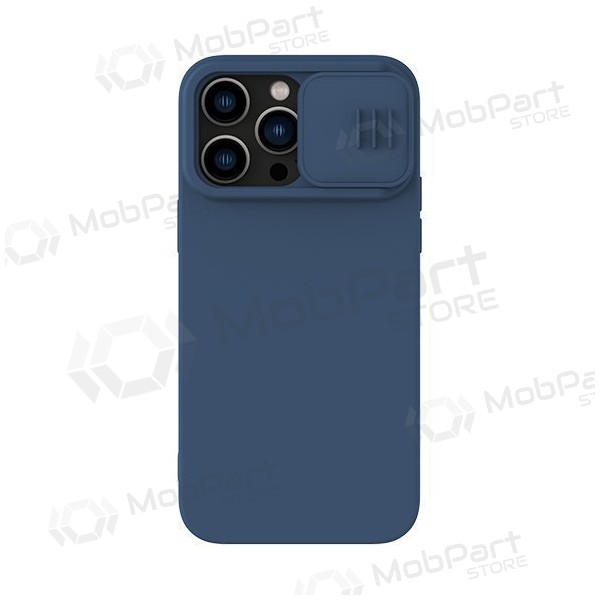 Apple iPhone 15 Pro Max custodia „Nillkin Silicone“ (blu scuro) Apple iPhone 15 Pro Max custodia „Nillkin Silicone“ (blu scuro)