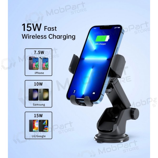 Automobilinis laikiklis-caricatore Choetech T203-F 15W Gravity Car Charger Holder nero
