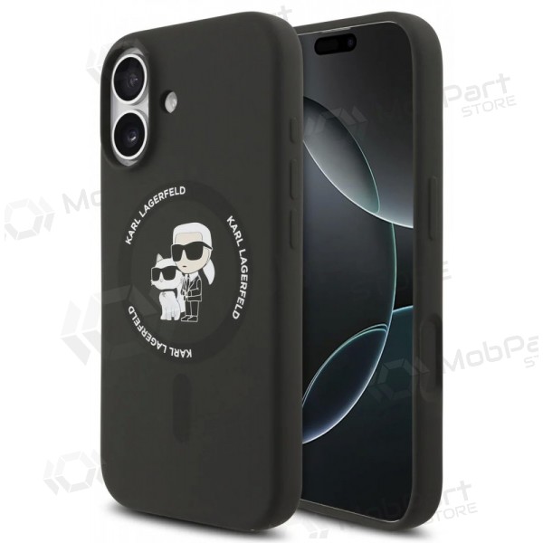 Custodia per Apple iPhone 17 - Karl Lagerfeld Liquid Silicone Karl and Choupette MagSafe (nero)