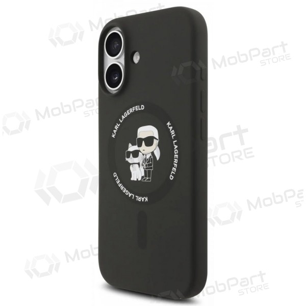 Custodia per Apple iPhone 17 - Karl Lagerfeld Liquid Silicone Karl and Choupette MagSafe (nero)