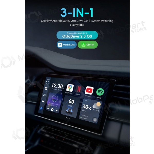 Adattatore wireless CarPlay / Android Auto Ottocast OttoAiBox P3 PCS46 nero