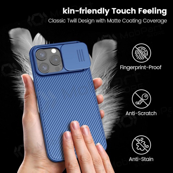 Apple iPhone 15 Pro custodia „Nillkin CamShield Pro“ (blu)