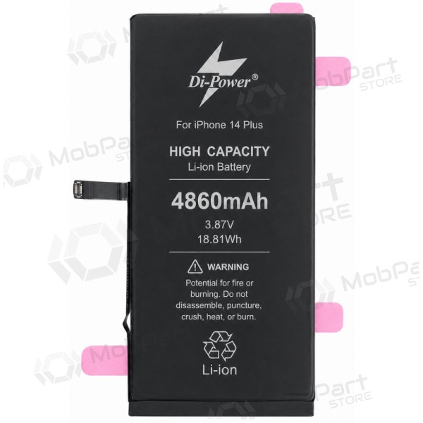 Batteria Apple iPhone 14 Plus, accumulatore Di-Power 4860 mAh (capacità aumentata)