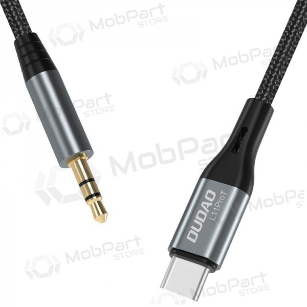 Cavo audio Dudao L11ProT USB-C a 3.5 mm 1 m nero