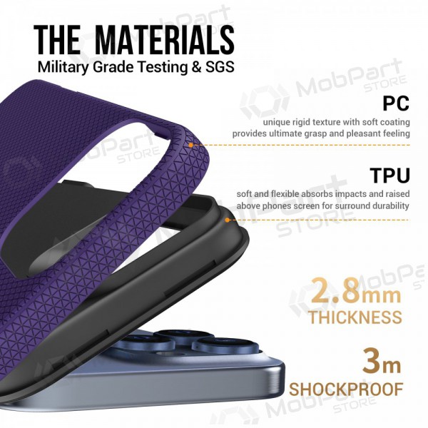 Apple iPhone 15 custodia „Perfectionists“ (viola)