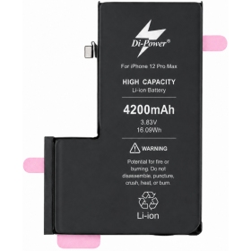 Batteria per Apple iPhone 12 Pro Max, Di-Power 4200 mAh (capacità aumentata)
