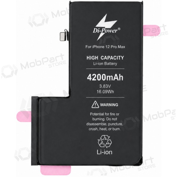 Batteria per Apple iPhone 12 Pro Max, Di-Power 4200 mAh (capacità aumentata)