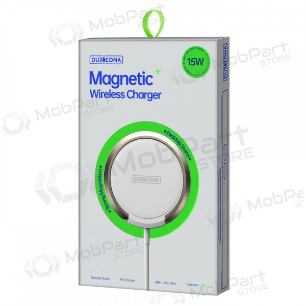 Caricatore senza fili DUZZONA W1 MagSafe 15W (bianca)