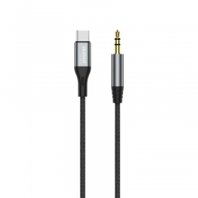Cavo audio Dudao L11ProT USB-C a 3.5 mm 1 m nero