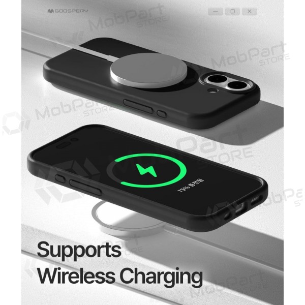 Custodia Mercury Pure Magsafe Silicon Case Apple iPhone 17 nero