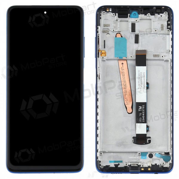 Xiaomi Poco X3 / X3 NFC schermo / display (blu) (con una cornice) (service pack) (originale)