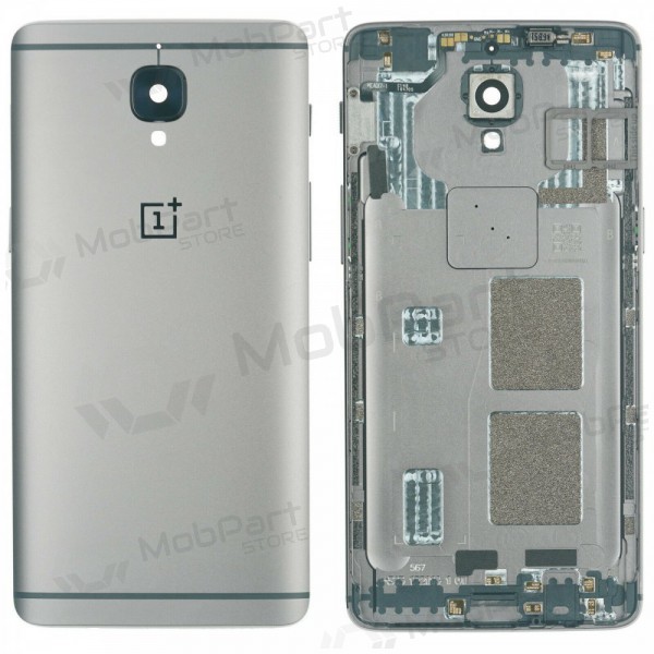 OnePlus 3 / 3T coperchio batteria posteriore (d'argento) (usato grade C, originale) OnePlus 3 / 3T coperchio batteria posteriore (d'argento) (usato grade C, originale)