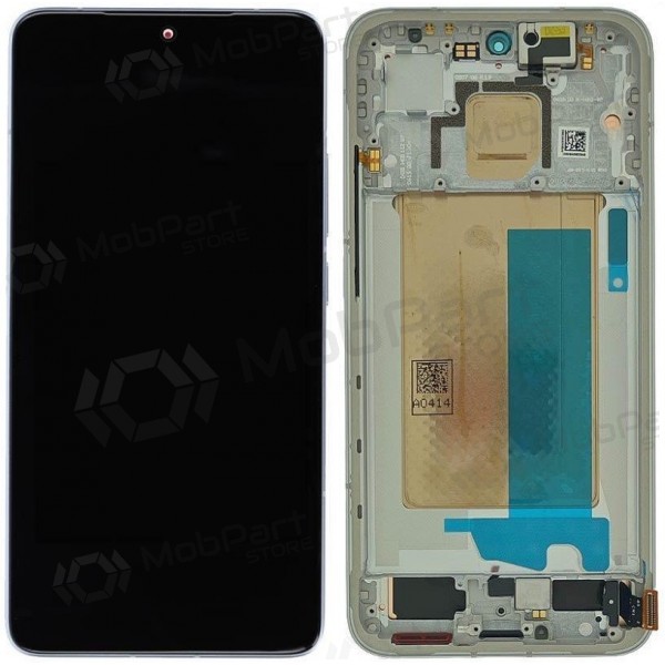 Ekranas Xiaomi Poco F7 5G su lietimui jautriu stikliuku e rėmeliu Silver White originale (service pack)