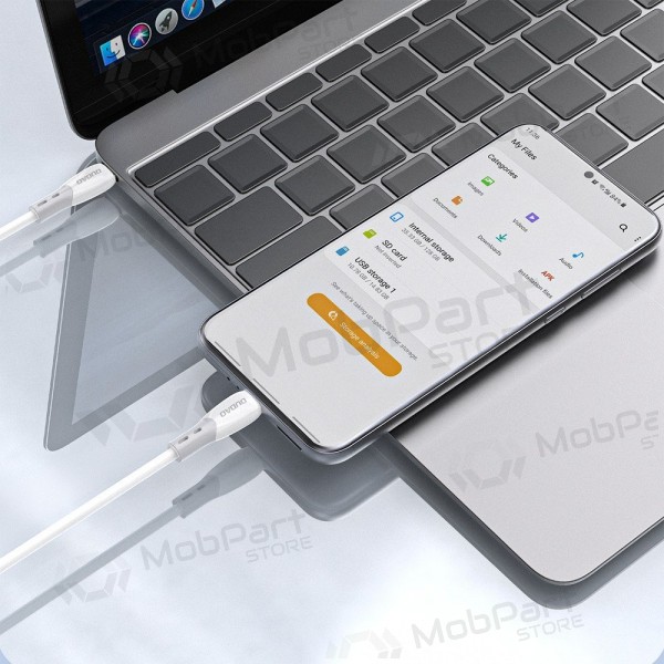 Cavo USB-C Dudao L25SC USB-C a USB-C 2 m 60 W bianco