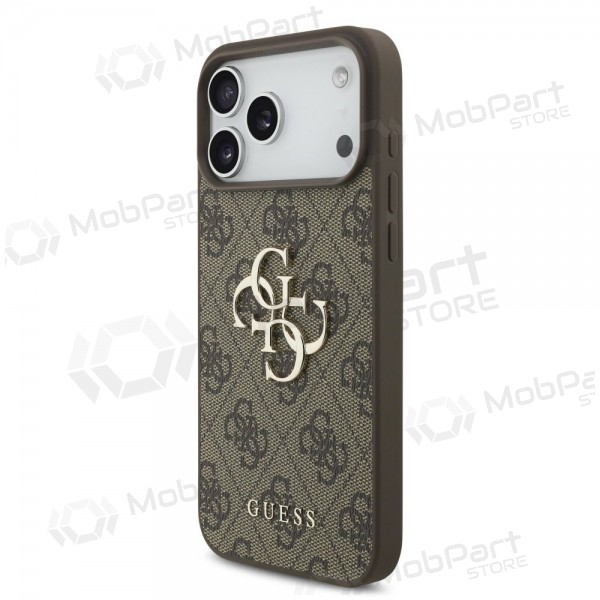 Custodia per Apple iPhone 17 Pro Max - Guess PU 4G Metal Logo (marrone)