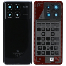 Cover posteriore Xiaomi POCO X6 Pro 5G (nero) (originale)