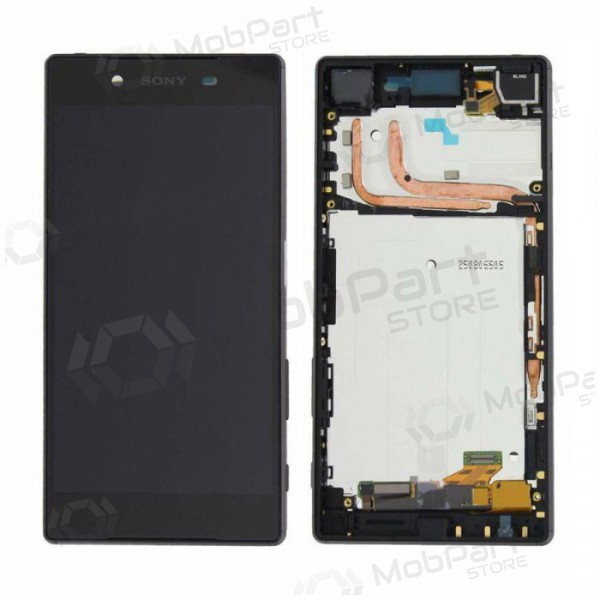 Sony E6603 / E6653 Xperia Z5 schermo / display (nero) (con una cornice) (usato grade B, originale)