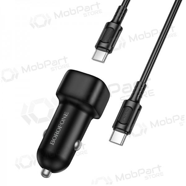Caricabatterie da auto Borofone BZ34B 38 W USB-C + USB-A PD QC nero