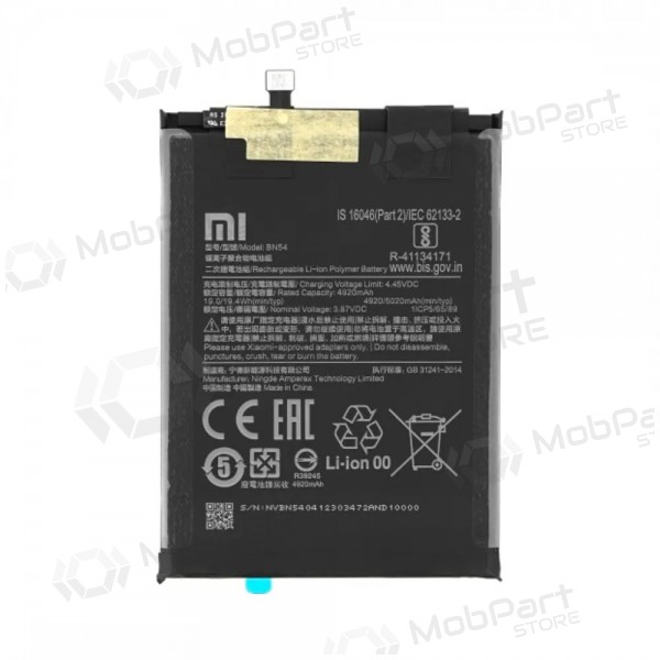 Xiaomi Redmi 9, Redmi Note 9 batteria, akumuliatorius (BN54) (originale) Xiaomi Redmi 9, Redmi Note 9 batteria, akumuliatorius (BN54) (originale)