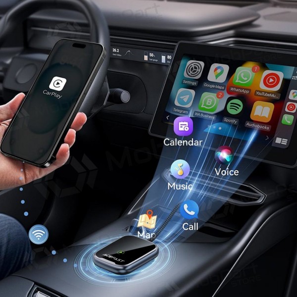 Adattatore CarPlay Acefast QC1 wireless Android Auto nero