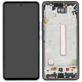 Samsung Galaxy A53 schermo / display (nero) (con una cornice) (refurbished)