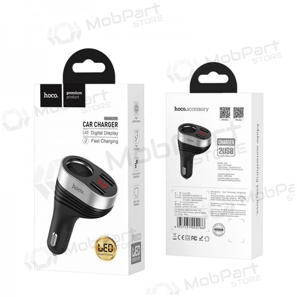 Caricatore automobilinis Hoco Z29 x 2 USB (3.1A) (nero)