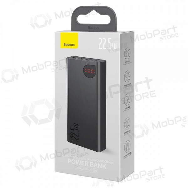 Batteria esterna Power Bank Baseus Adaman 22.5W 20000mAh + Type-C 0.3m nero PPAD070101