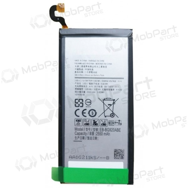 Samsung Galaxy S6 batteria, akumuliatorius (EB-BG920BBE) Samsung Galaxy S6 batteria, akumuliatorius (EB-BG920BBE)