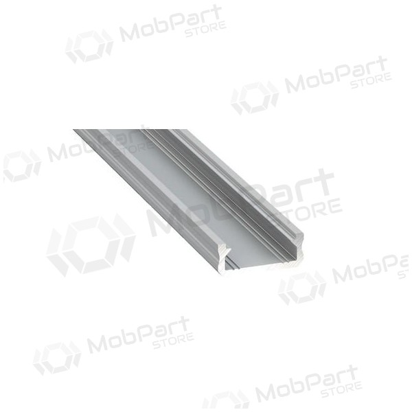 Aliuminis paviršinis profilis Lumines LED juostoms D (grigio, 2m) 