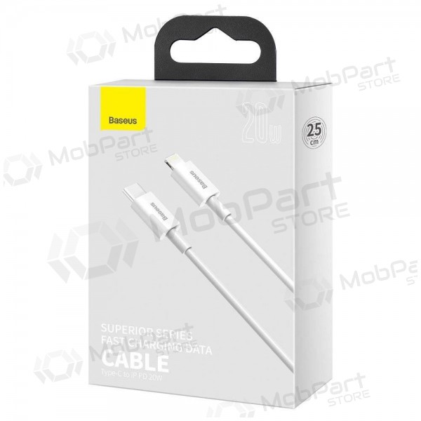Cavo Baseus Superior Type-C - Lightning PD 20W 0.25m (bianca) CATLYS-02