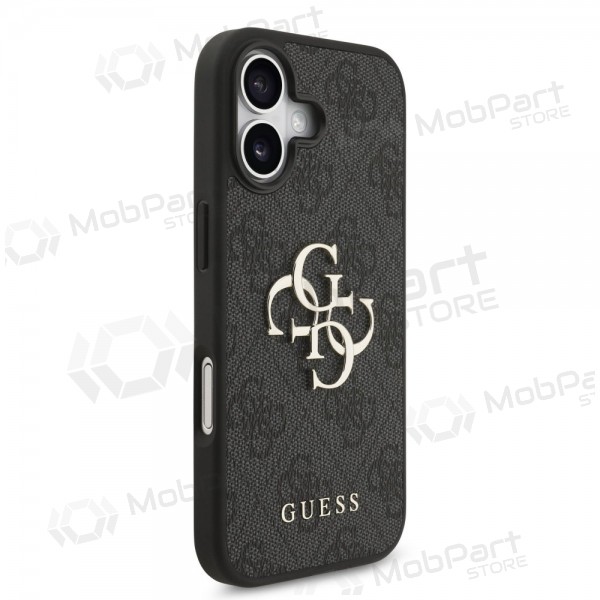 Custodia per Apple iPhone 17 - Guess PU 4G Metal Logo (grigio)