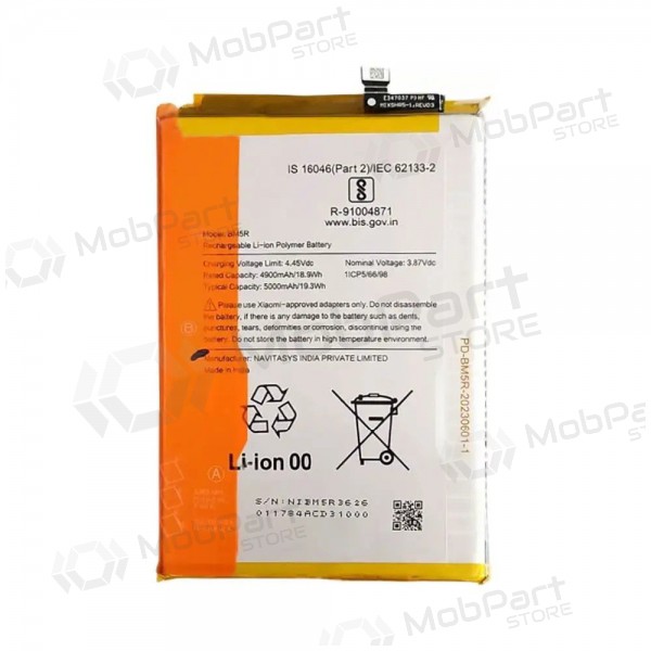 Xiaomi Redmi 12 4G, 12 5G, Poco M6 Pro 5G batteria, akumuliatorius (BM5R) (Premium)