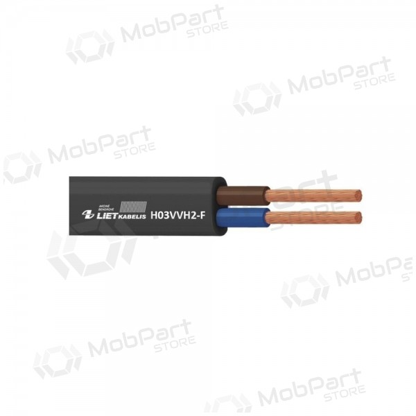 Cavo flessibile Lietkabelis OMYp 2x1 mm² rame PVC CPR Eca 300 V 100 m bobina.