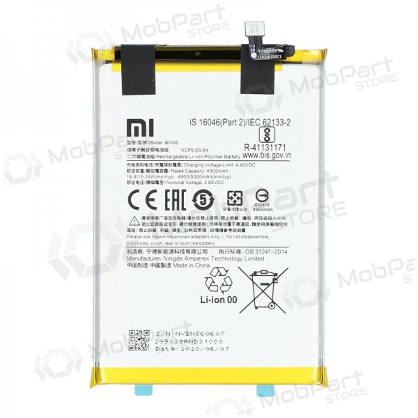 Xiaomi Redmi 9A, Redmi 9C batteria, akumuliatorius (BN56) (originale) Xiaomi Redmi 9A, Redmi 9C batteria, akumuliatorius (BN56) (originale)