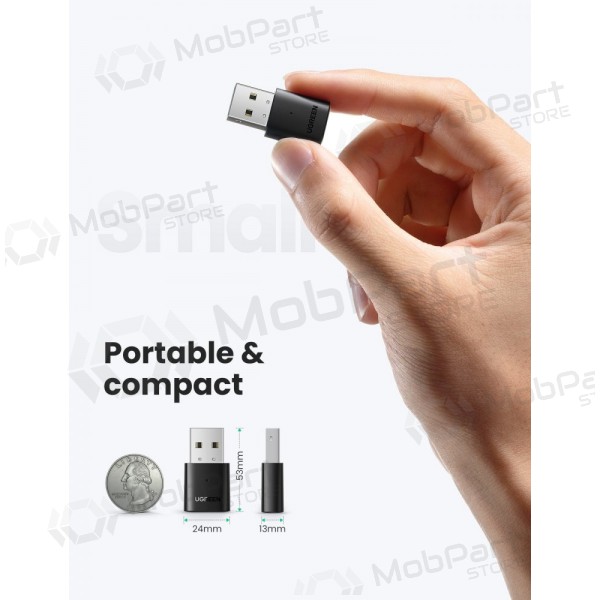 Adattatore Bluetooth Ugreen CM390 USB-A Bluetooth 5.0 nero