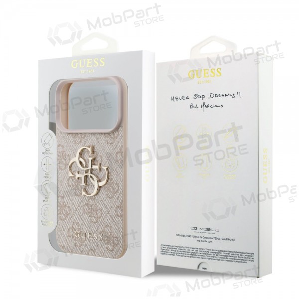 Custodia per Apple iPhone 17 Pro - Guess PU 4G Metal Logo (rosa)