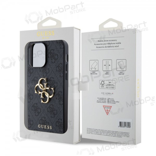 Custodia per Apple iPhone 14 Pro Max - Guess PU 4G Metal Logo (grigio)