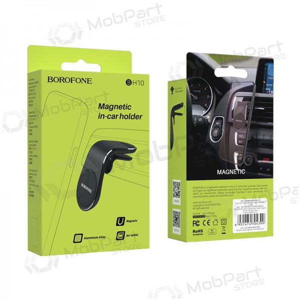 Automobilinis universale telefono laikiklis Borofone BH10, tvirtinamas ant ventiliacijos grotelių, magnetinis, nero