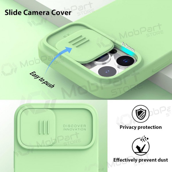 Custodia per Apple iPhone 14 - Nillkin Silicone (verde chiaro)