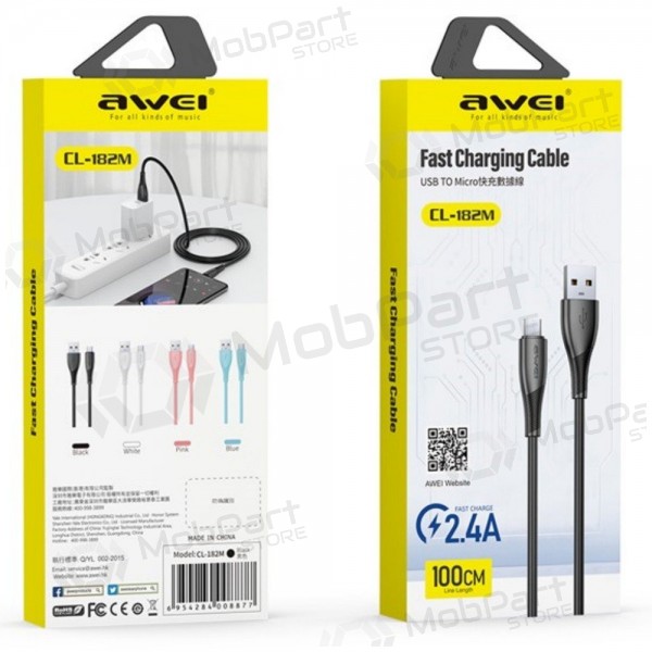 Cavo Micro USB Awei CL-182M USB-A a Micro USB 1 m nero