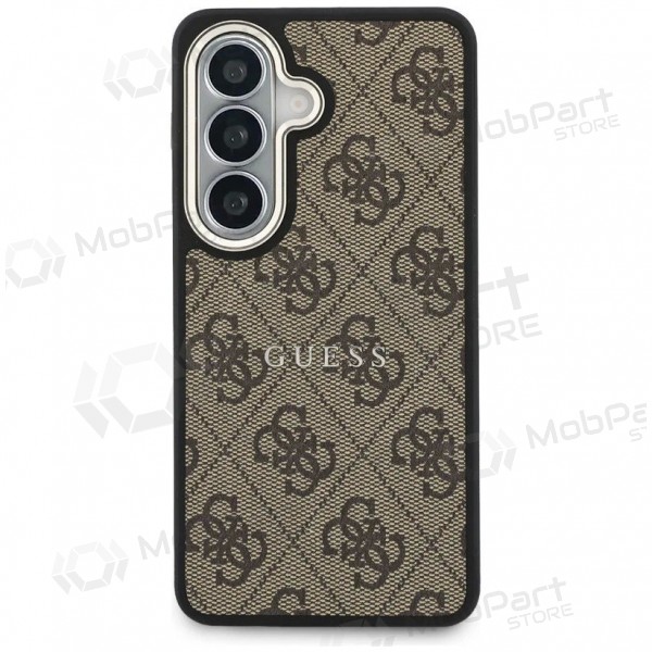 Custodia Samsung Galaxy S26 - Guess PU Leather 4G Gold Frame Magnetic (marrone)