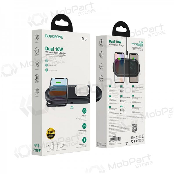 Caricatore senza fili Borofone BQ7 Prominent Dual (10W) (nero)
